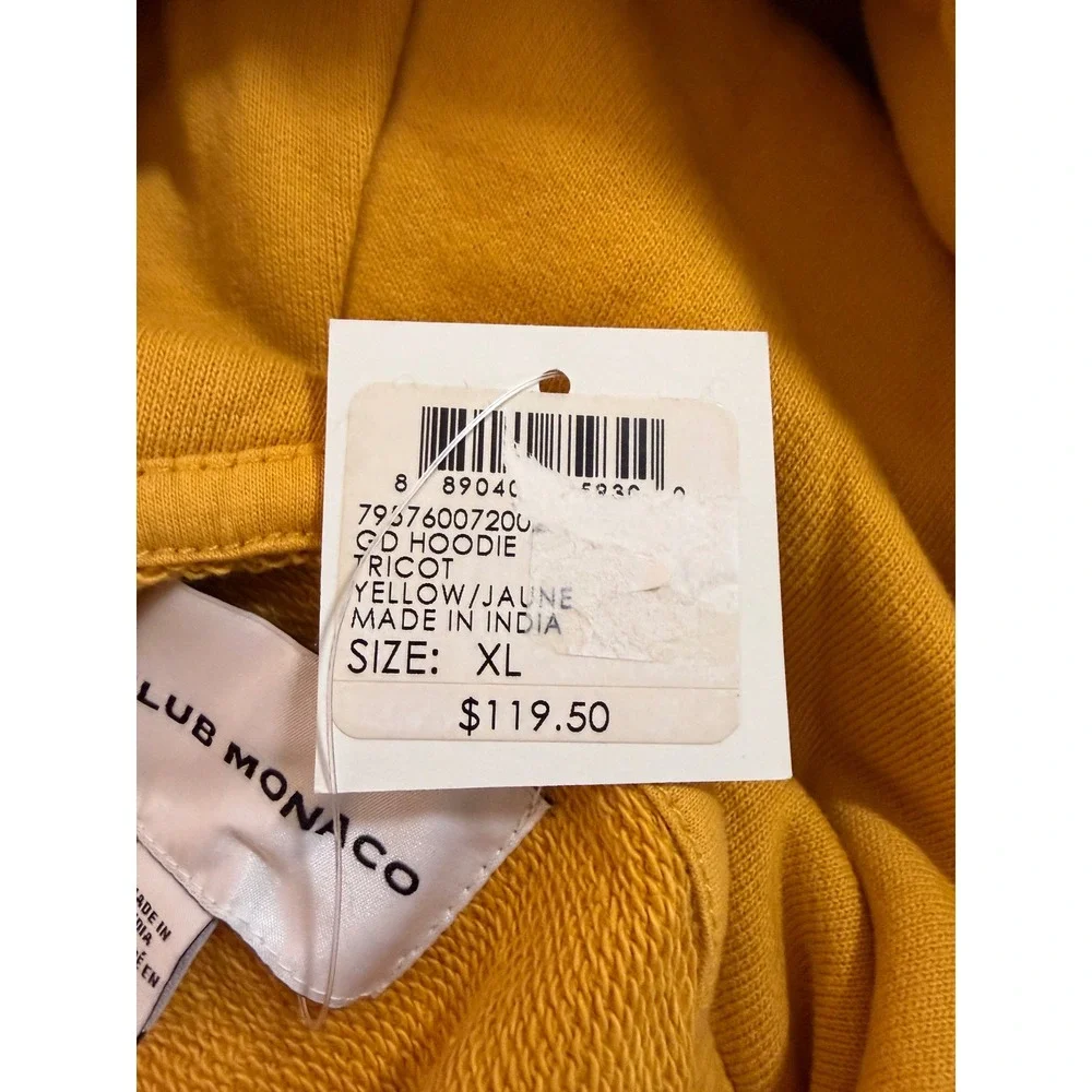 Club Monaco Lightweight French Terry Hoodie Sweatshirt